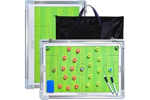 Pure Vie Magnetic Soccer Coaching Tactics Board, Portable Soccer Clipboard for Coaches Soccer Dry Erase Whiteboard Strategy Tactical Blackboard Football Coach Board with Player Markers, Pen and Eraser