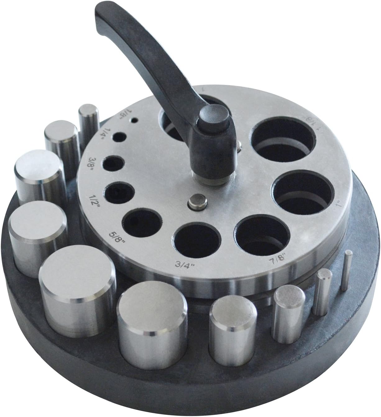 Amazon Com Circle Disc Cutter Set With 10 Punches 1 8 To 1 1 4 Diameter Jewelry Making Round Metal Forming Die Cutting Tools Hole Punch Arts Crafts Sewing