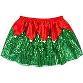 Gone For a Run Elf Running Tutu Skirt for Women | Adult Tutus | Lightweight| Christmas Running Costume Green/Red