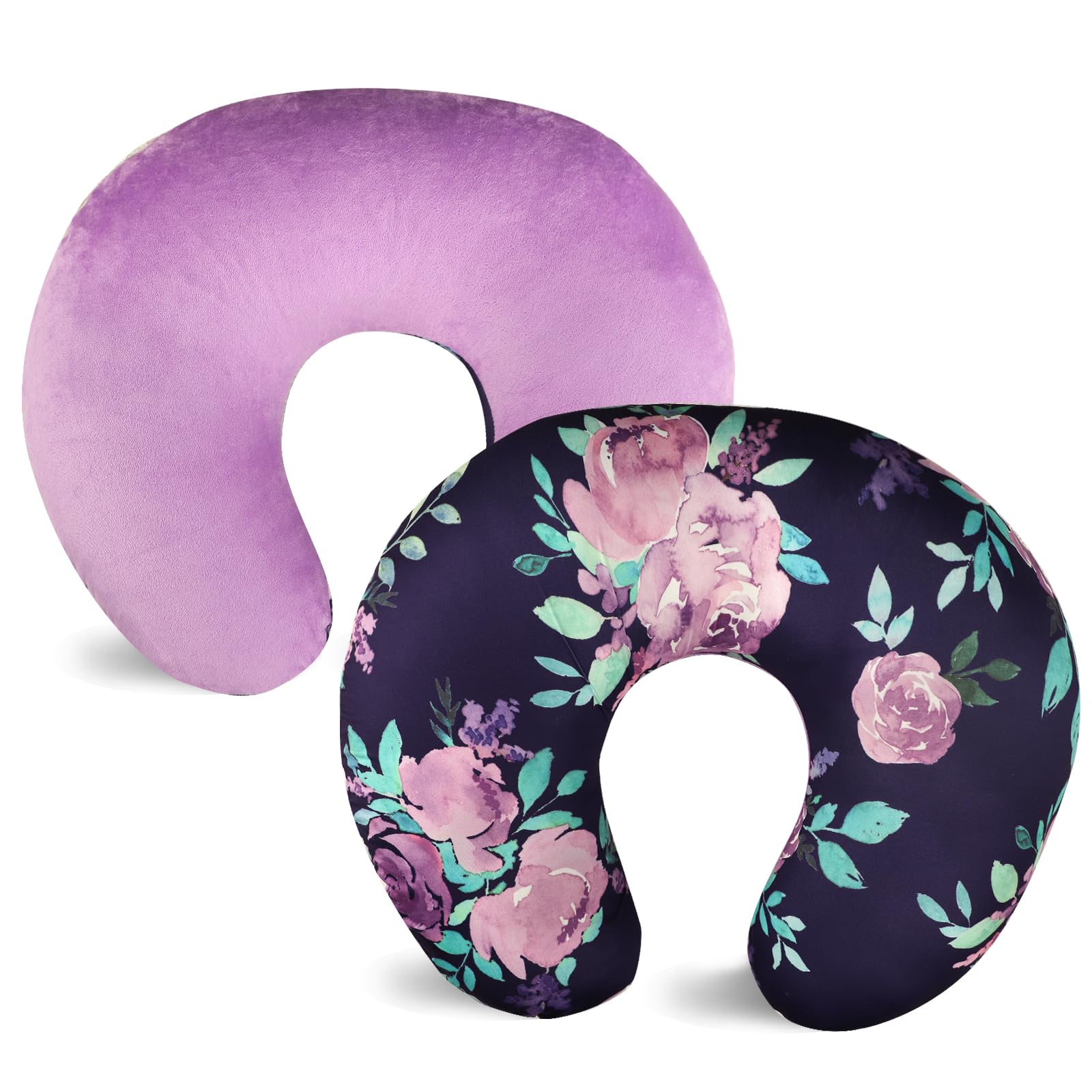 Photo 1 of **COVER ONLY**  TANOFAR Nursing Pillow Cover 1 Pack, Stretchy Removable Nursing Cover for Breastfeeding Pillows, Ultra Soft Snug Fits On Newborn Feeding Pillow Case for Baby Girls/Boys, Purple Flower