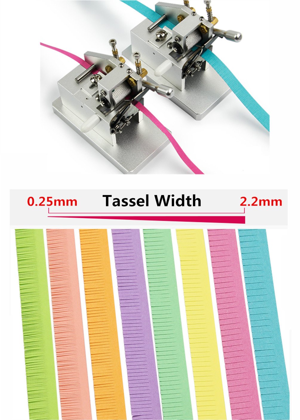 YURROAD Quilling Tool Flower Fringer Machine Paper Strips Tassel Cutting Tool QUSHE PQMH280