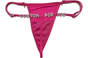 Golden Rain Custom G-Strings Women Thongs Panties, Custom rhinestone Charm Belly Waist Chain Sexy Underwear