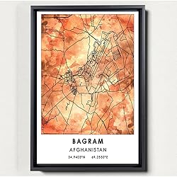 Bagram Map Poster, Afghanistan Map Art Poster, Map