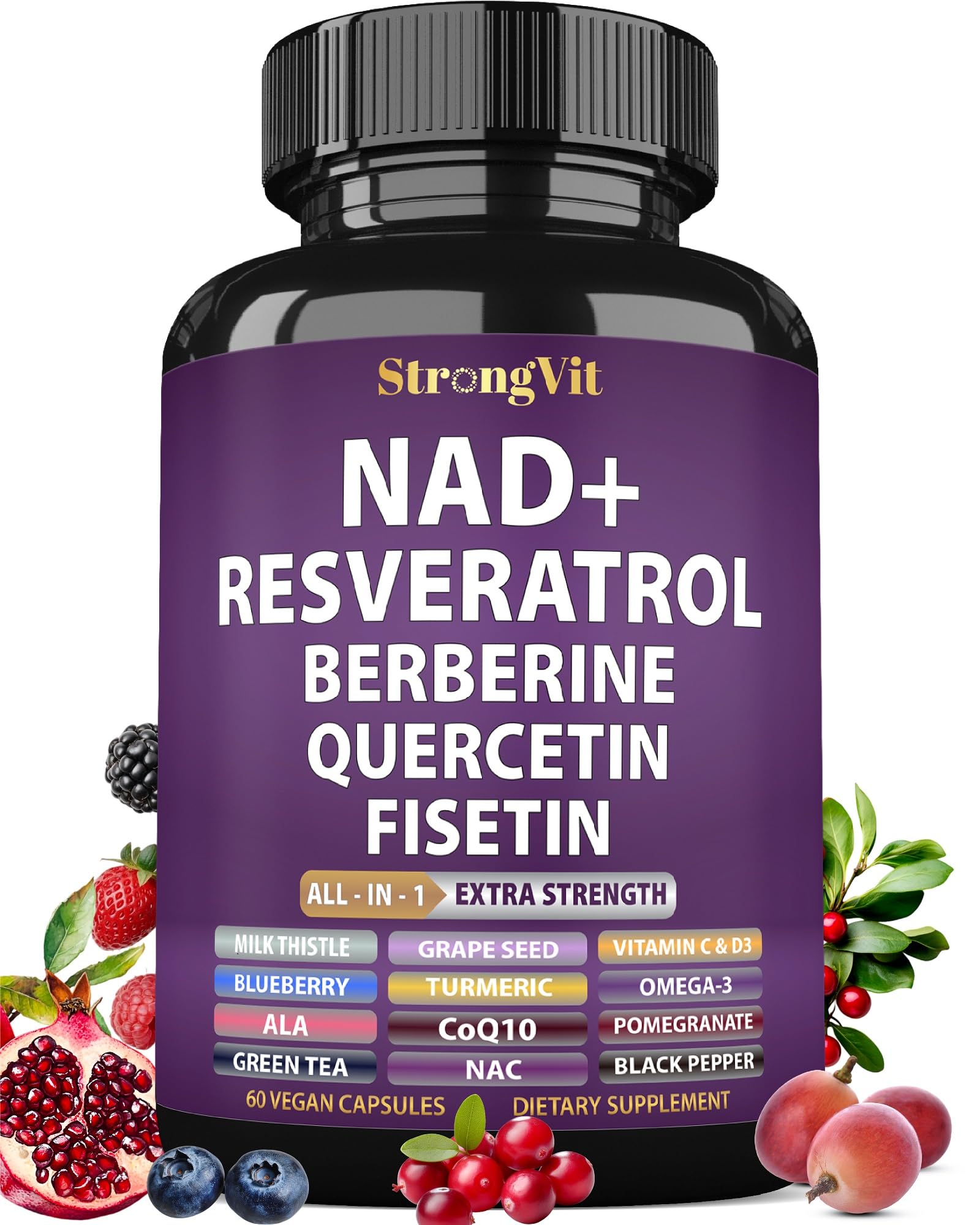 NAD+ Resveratrol Berberine Quercetin Fisetin