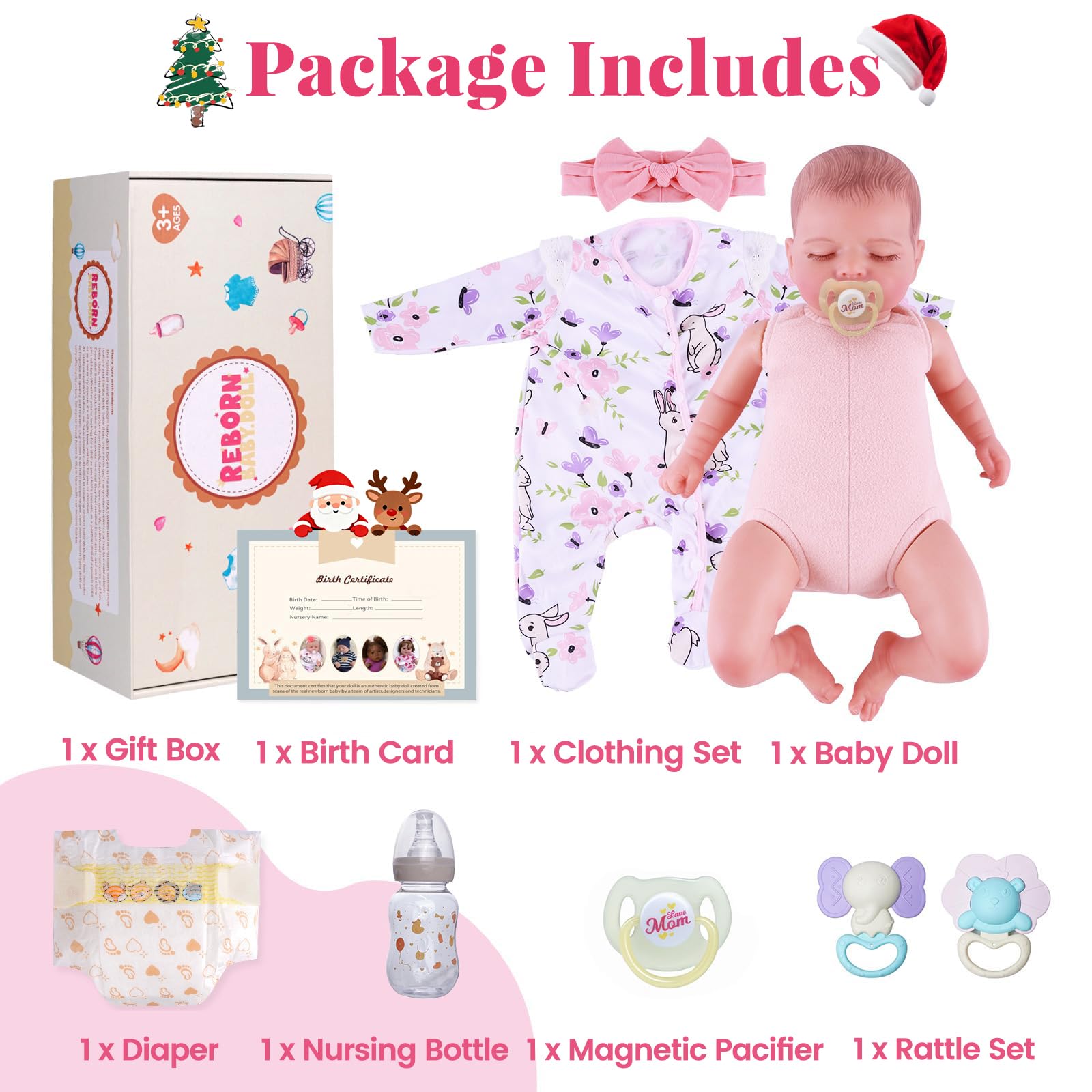 BABESIDE Lifelike Reborn Baby Dolls Girl - 20 Inch Realistic Newborn Baby Dolls with Poseable Body, Real Life Baby Dolls with Accessories for 3+ Year Old Girls Gifts, Pretend Play, Collection