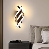 Comely LED Wall Light 22W Black Spiral Warm White 3000K Modern Lamp view 2