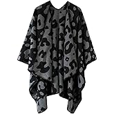 Women's Vintage Pattern Open Front Poncho Cape Shawl Winter Shawl Wraps