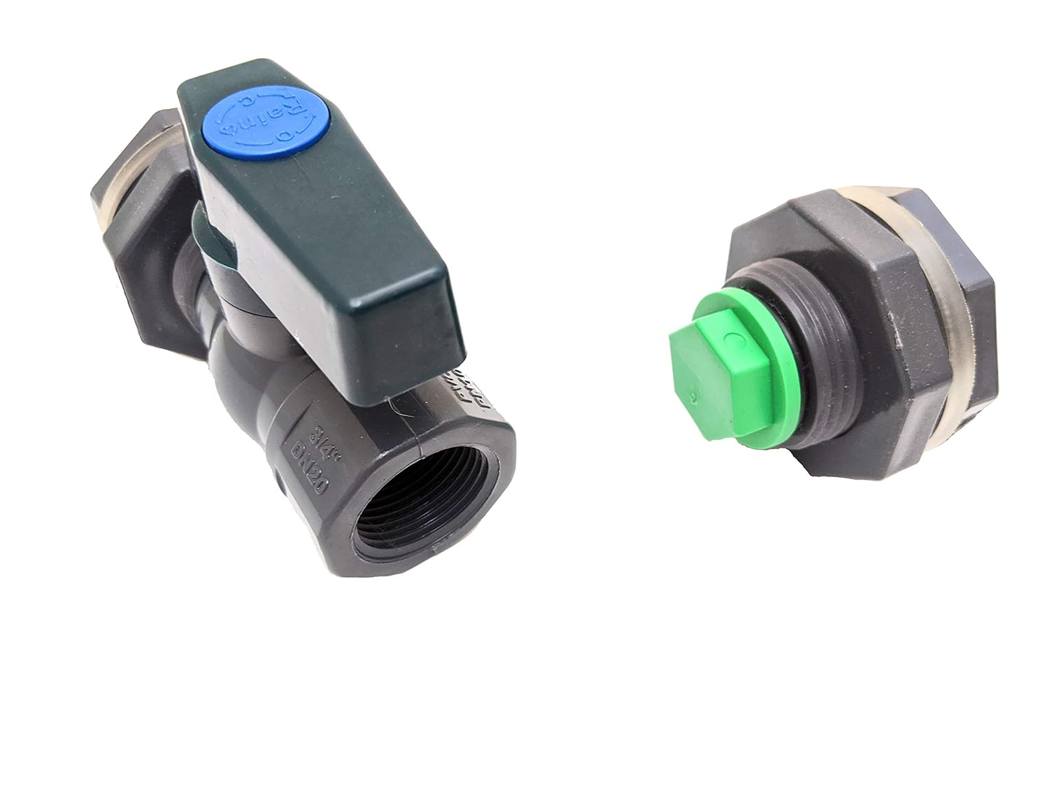 Rain Barrel Essential Kit with 3/4" PVC Ball Valve Spigot and Drain