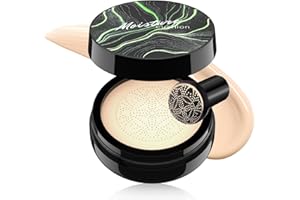 OETUIOW Mushroom Head Air Cushion CC Cream Strong Concealer, Moisturizing BB Cream Makeup Base Primer Even Skin Tone for All Skin Types, Face Makeup Cushion Foundation Long Lasting (Ivory)