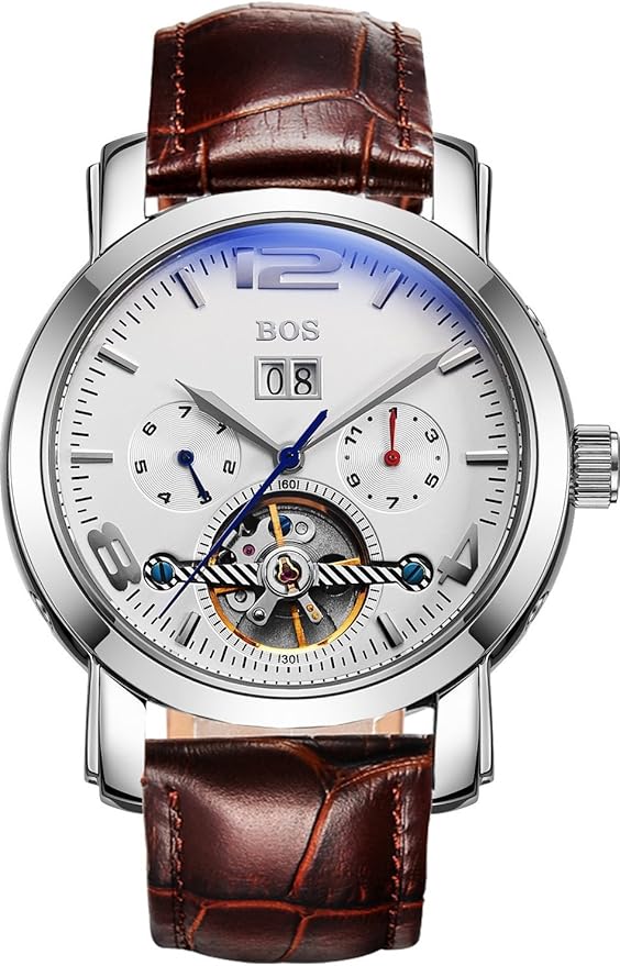 Amazon.com: BOS Men's Automatic Mechanical Luxury Waterproof Bracelet