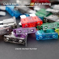 (25Pcs) 30 Amp Standard Car Fuses, 30A Automotive