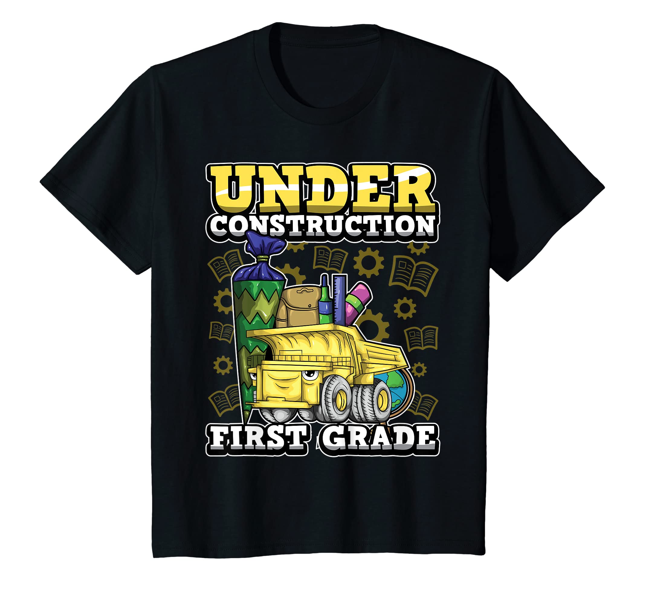 Youth First Grade Under Construction Dump Truck 1st Day of School T-Shirt