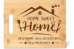 Housewarming Gifts, Personalized Cutting Board, 13in Wood Engraved Cutting Board House Warming Gifts for New Home, Two-sided 