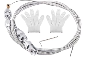 Spurtar 36" Braided Throttle Cable Kit, Compatible with 97-07 Chevrolet/Chevy LS1 Engine 4.8L 5.3L 5.7L 6.0L, 36in Accelerato