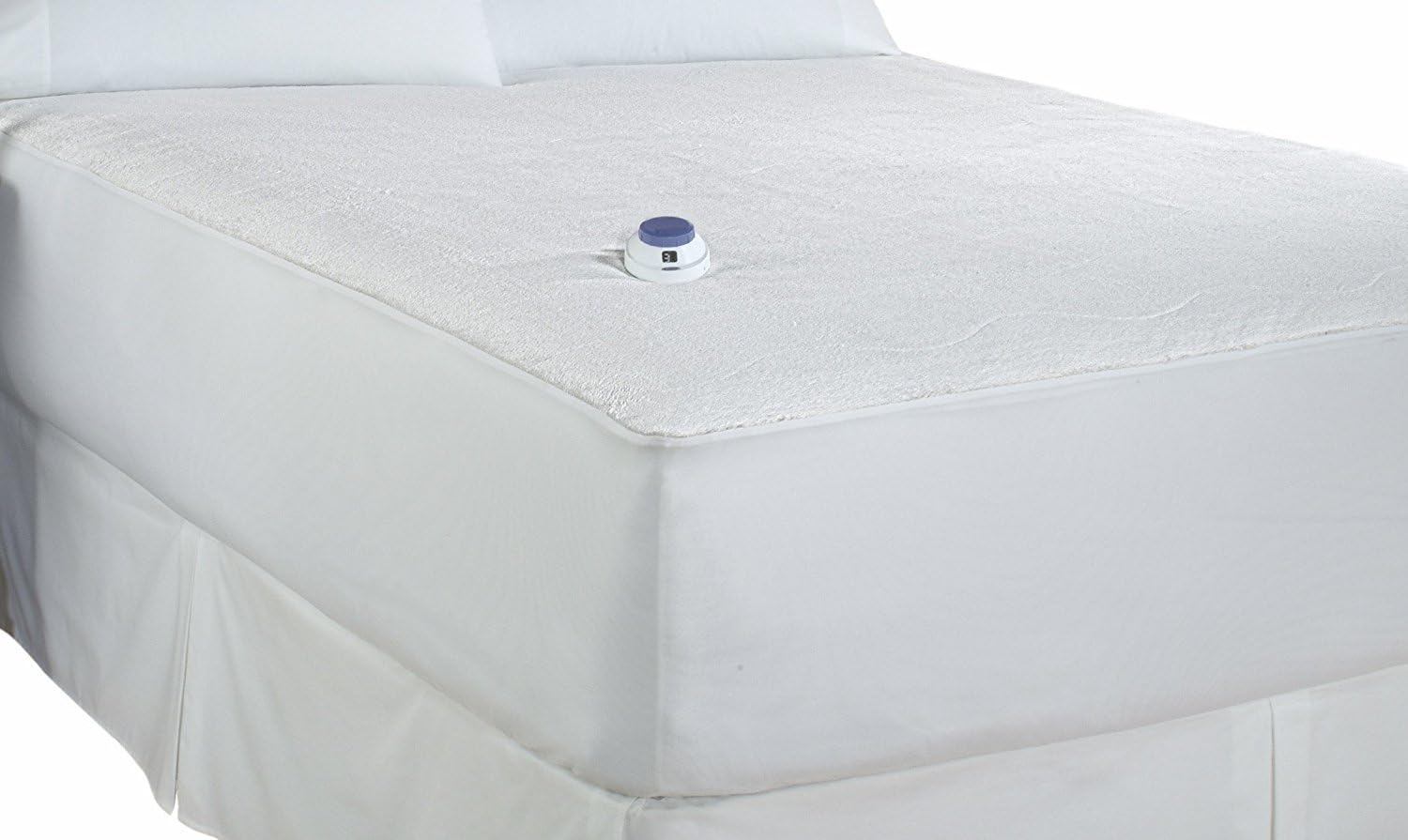 Mattress Pad Soft Heat Micro-Plush Top Low-Voltage Electric Heated Full, White (Full)