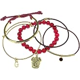 Harry Potter Gryffindor Arm Party Bracelet Set,Red &amp; Gold,One Size