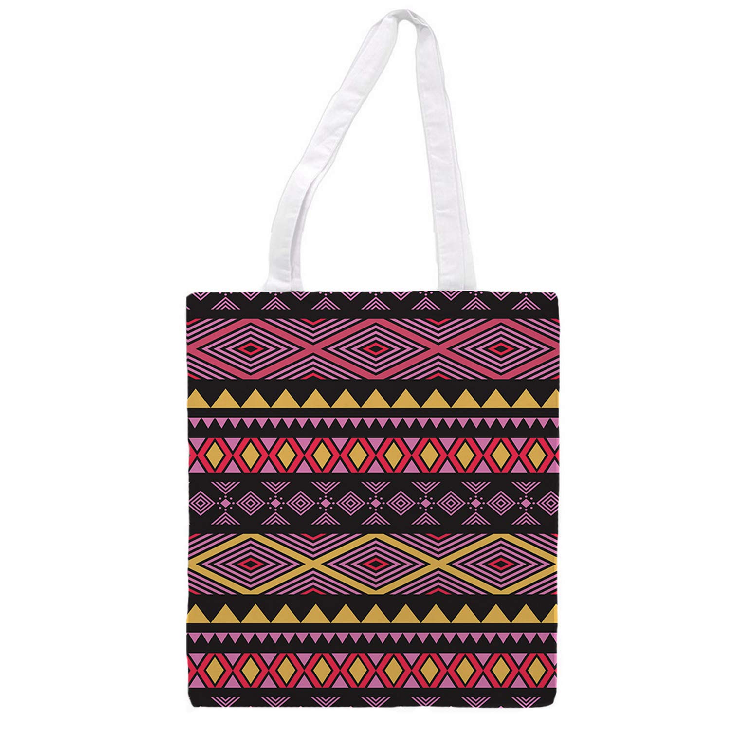 Nacnic Tote bag cloth ESTAMPADO MORADO - YELLOW. multipurpose shoulder strap