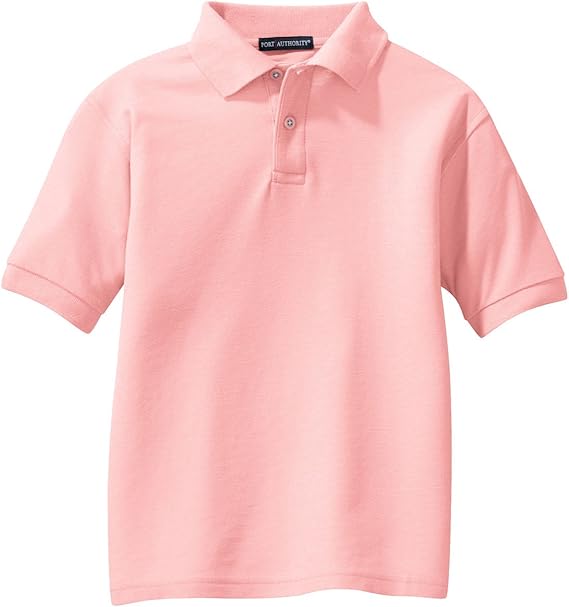 Port Authority Youth Silk Touch PoloM (Light Pink) Polo