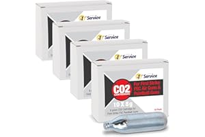 NUMBER 1 IN SERVICE 8 Gram CO2 Cartridges Unthreaded for Air Guns | Paintball Gun | Airsoft Air Pellet Guns and Pistols | Compatible with First Strike FSC, Co2 Cartridge for Self Defense Accessories