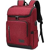 YALUNDISI Laptop Backpacks Travel Backpack Carry On Backpack Casual Daypack with USB Charging Port for Men Women Red