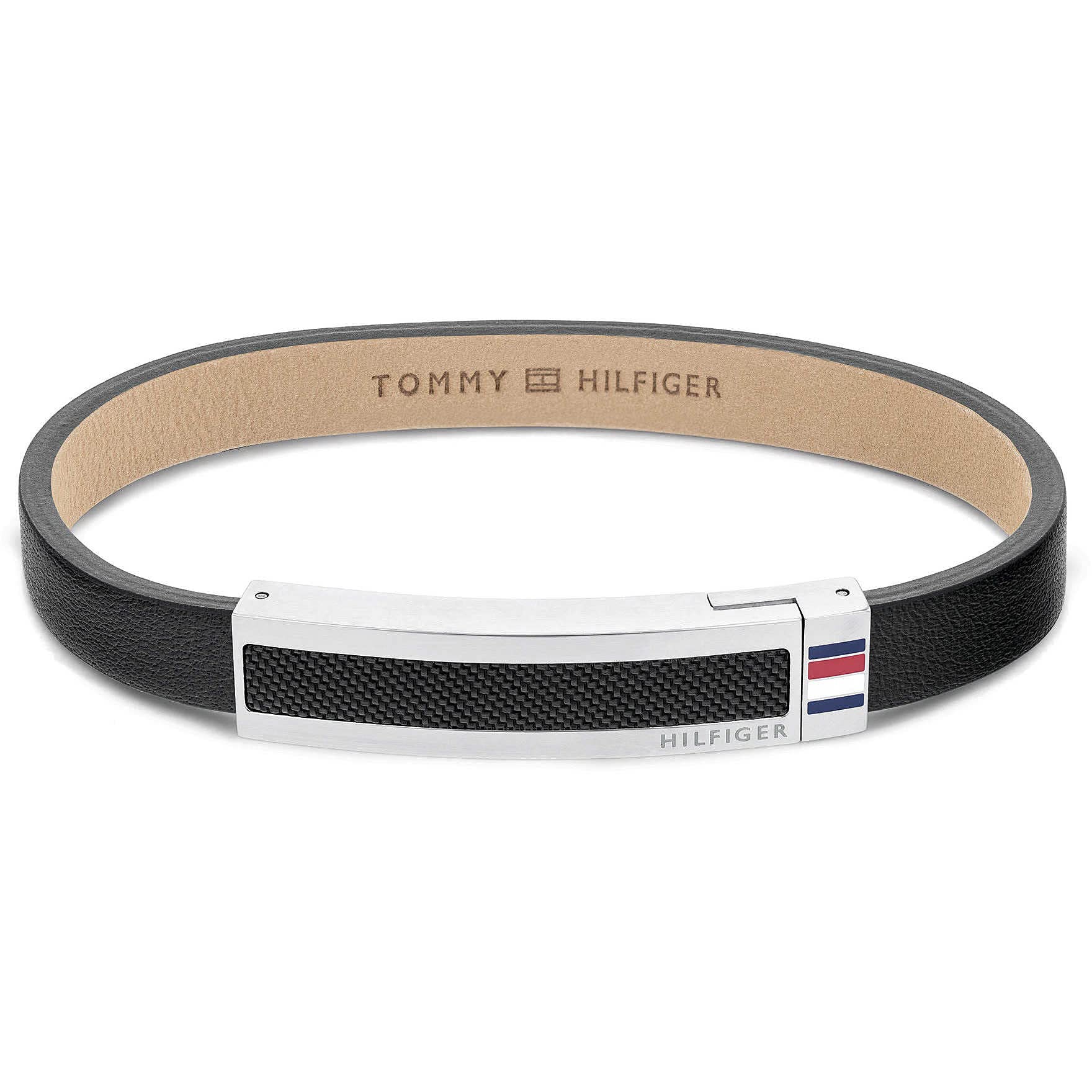 Tommy Hilfiger Jewelry Men's Leather Bracelet Black - 2790398