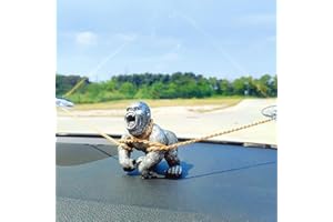 Motaney Cool Gorilla Car Ornaments for Dashboard, Automotive Center Console Ornament Car Decorations, Cute Car Decor Charm Car Accessories Interior, Office/Home Decor