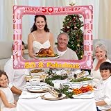 YAAVAAW 50th Birthday Inflatable Selfie Frame Rose Gold Giant Photo Booth Frame view 5