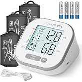 VOLUETH Pediatric Blood Pressure Cuff，FDA Cleared Blood Pressure Monitor | BP Monitor with 3 Size Cuffs, Small 6"-10", Medium/Large 9"-17" and Extra Large 13"-19", Perfect for Family Health Monitoring