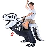 Morph Inflatable Skeleton Dinosaur Costume Kids, TRex Blow Up Skeleton Dinosaur Costume, Inflatable Dino Costume Kids
