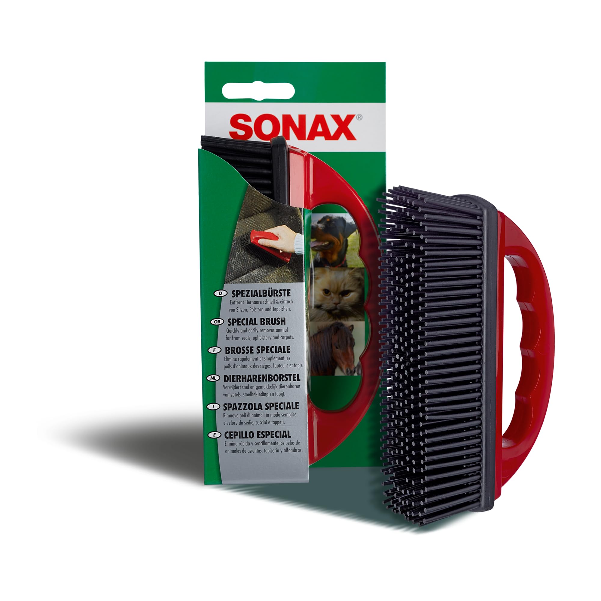 SONAX 491400-544 Rinse Clean Special Brush for Animal/Pet Hair