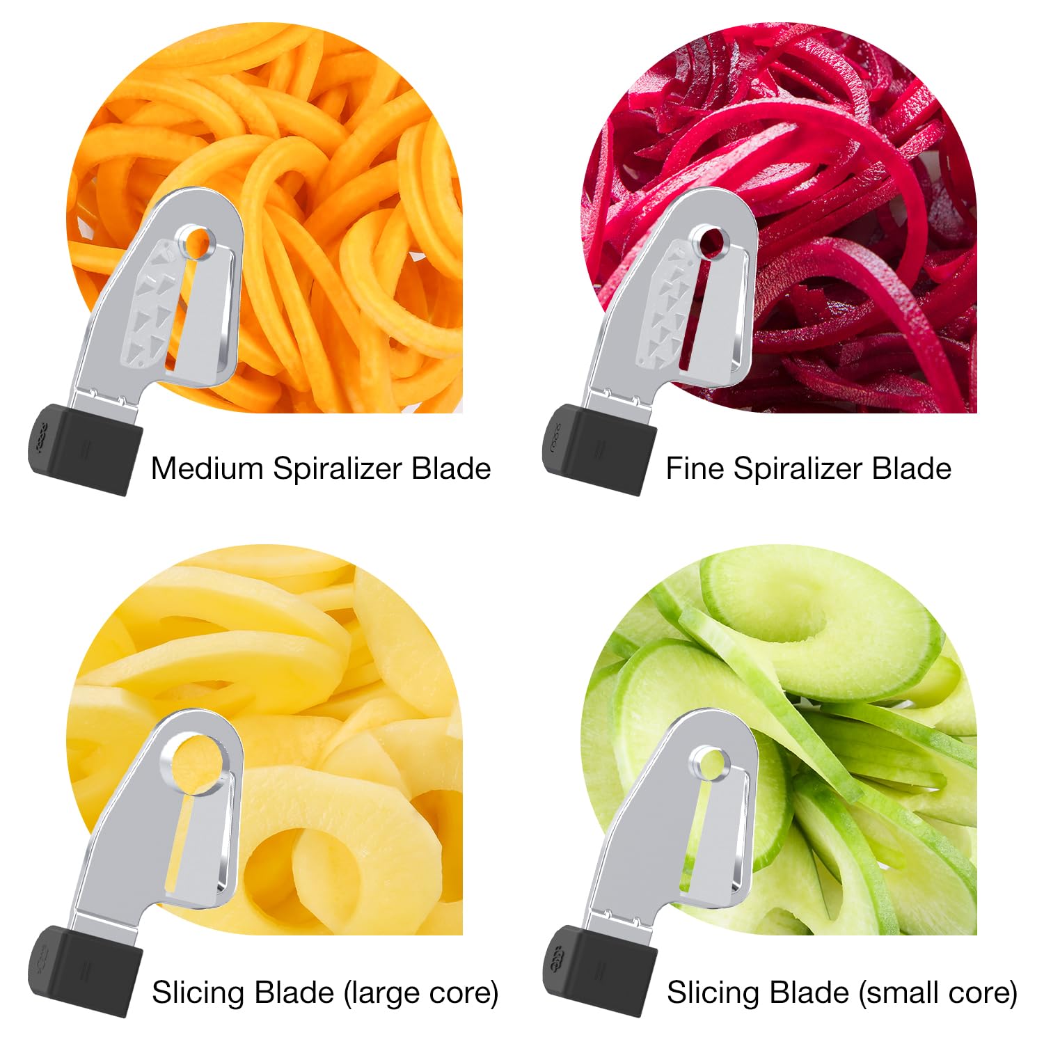 Spiralizer Attachment Compatible with KitchenAid Stand Mixer, Comes with Peel, Core and Slice, Not KitchenAid Brand Spiralizer Attachment (5 Blades)