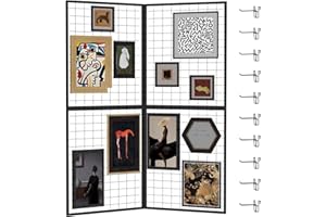 RCZSCBK Foldable Grid Wall Panel 2PCS - Portable Heavy Duty Gridwall Display Rack with Detachable Z Unit, Floor Standing for Retail Store, Craft Fair & Pop Up Events