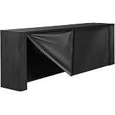 Honest 8ft Firewood Rack Cover, Heavy Duty Waterproof 600d Oxford Outdoor Firewood Storage Cover with Zipper and Openable Front Flap, Cover Only