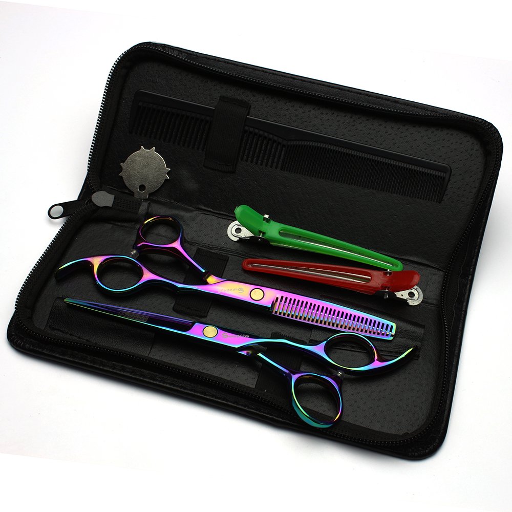 Professional Hair Scissors Hairdressing Cutting+Thinning Scissors Salon Hair Styling Tools
