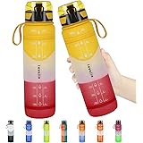 layajia Water Bottle, 34oz Nonslip Gallon Water Bottle, Leakproof BPA Free Tritan Sports Water Jug with Removable Strainer, S