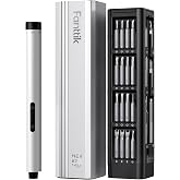 Fanttik E1 Max Electric Screwdriver, 53-in-1 Screwdriver for DIY (Silver) | 50 Magnetic Bits, Magnetic Storage, Max.0.2N.m, LED Light, 5/32''Hex Screwdriver for Electronics, Phone, Camera, Laptop