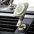 ESR for Qi2 15W MagSafe Car Mount Charger, Qi2-Certified Universal Dashboard/Tesla MagSafe Car Charger, Magnetic Wireless Charging,Adjustable Car Phone Holder for iPhone 16/15/14/13/12,S25,Titanium