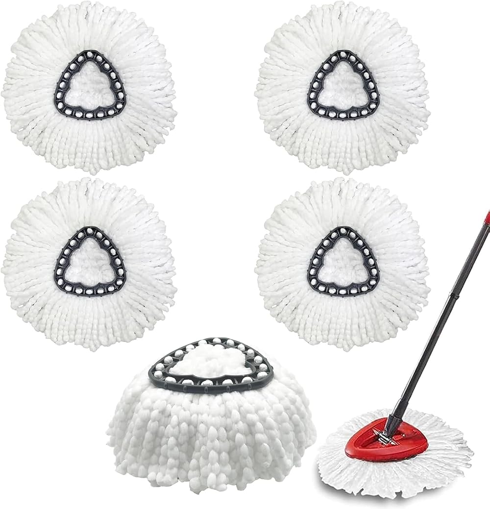 DRSUMLF 5pk Mop Replacement Heads for Vileda 1 Tank System Microfiber Deep Clean