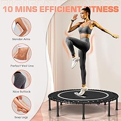 BCAN 48" Adult Fitness Trampoline with Durable