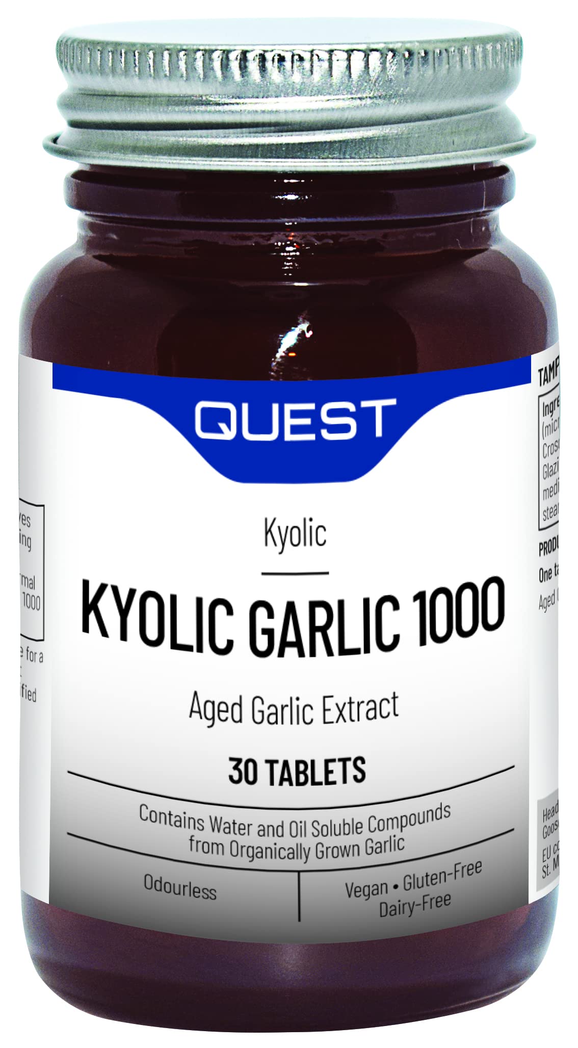 Quest 1000mg Kyolic Garlic Premium - Pack of 30 Tablets