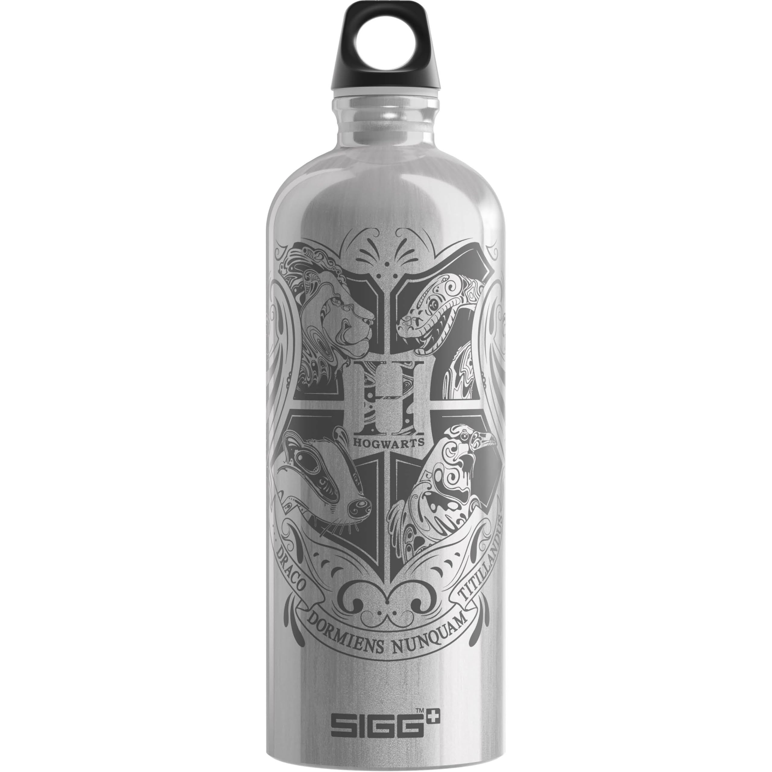 Sigg - Aluminium Water Bottle - Traveller Hogwarts - Climate Neutral Certified - Suitable For Carbonated Beverages - Leakproof - Lightweight - BPA Free - Alu - 1L