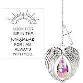 Religious Crystal Suncatchers Hanging Ornaments, Christian Gifts for Women, Rainbow Maker Sun Catchers Cross Hanging Car Mirror Ornament Indoor Window Outdoor Patio Garden Decor Gifts