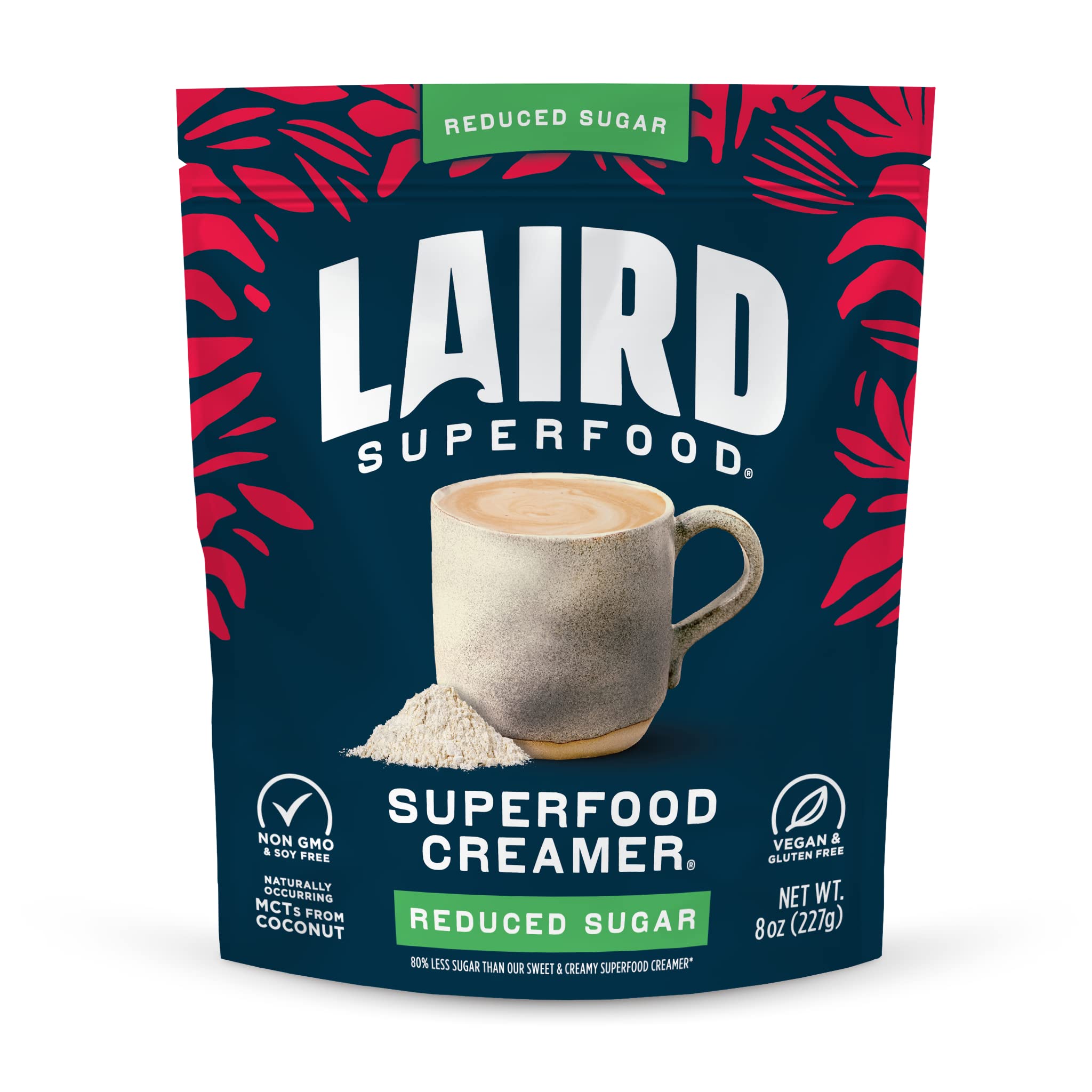 Laird Superfood Creamer Reduced Sugar 8OZ