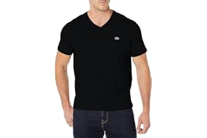 Lacoste Men's Short Sleeve V-Neck Pima Cotton Jersey T-Shirt