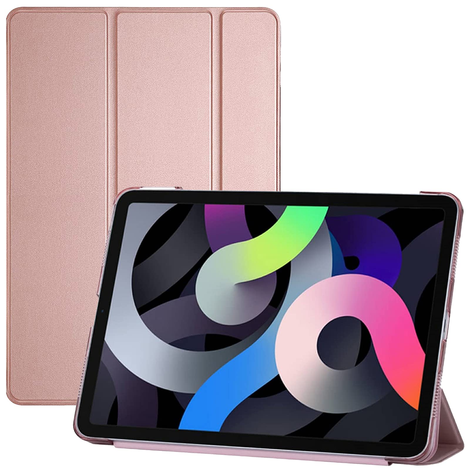 For Apple iPad Pro 11 2018 A1980/1934 Smart case Magnetic Stand cover with Wake/Sleep (Rose Gold)