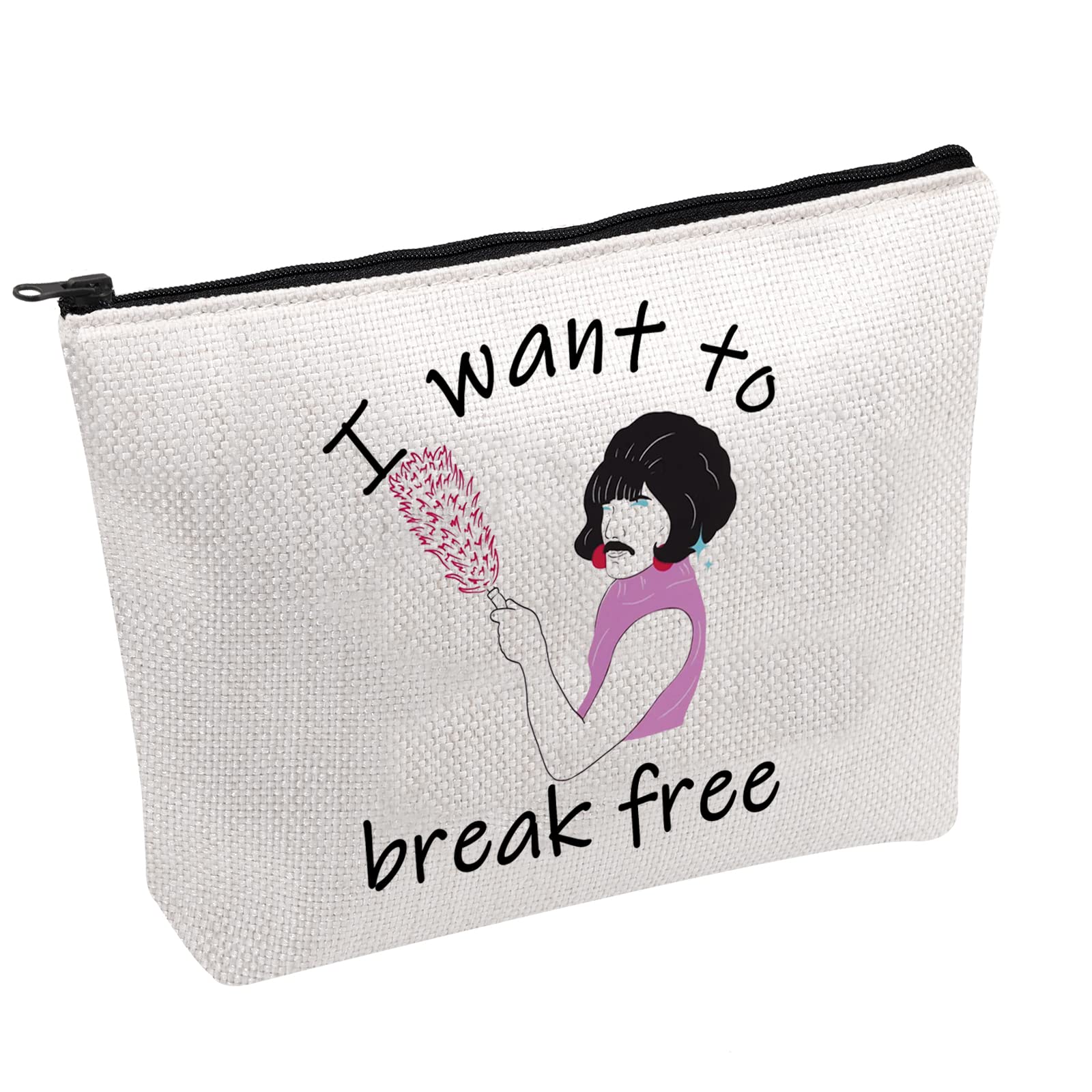 Rock Band Inspired Gift I Want to Break Free Cosmetic Bag Queen Music Band Lover Gift (Break Free-b)