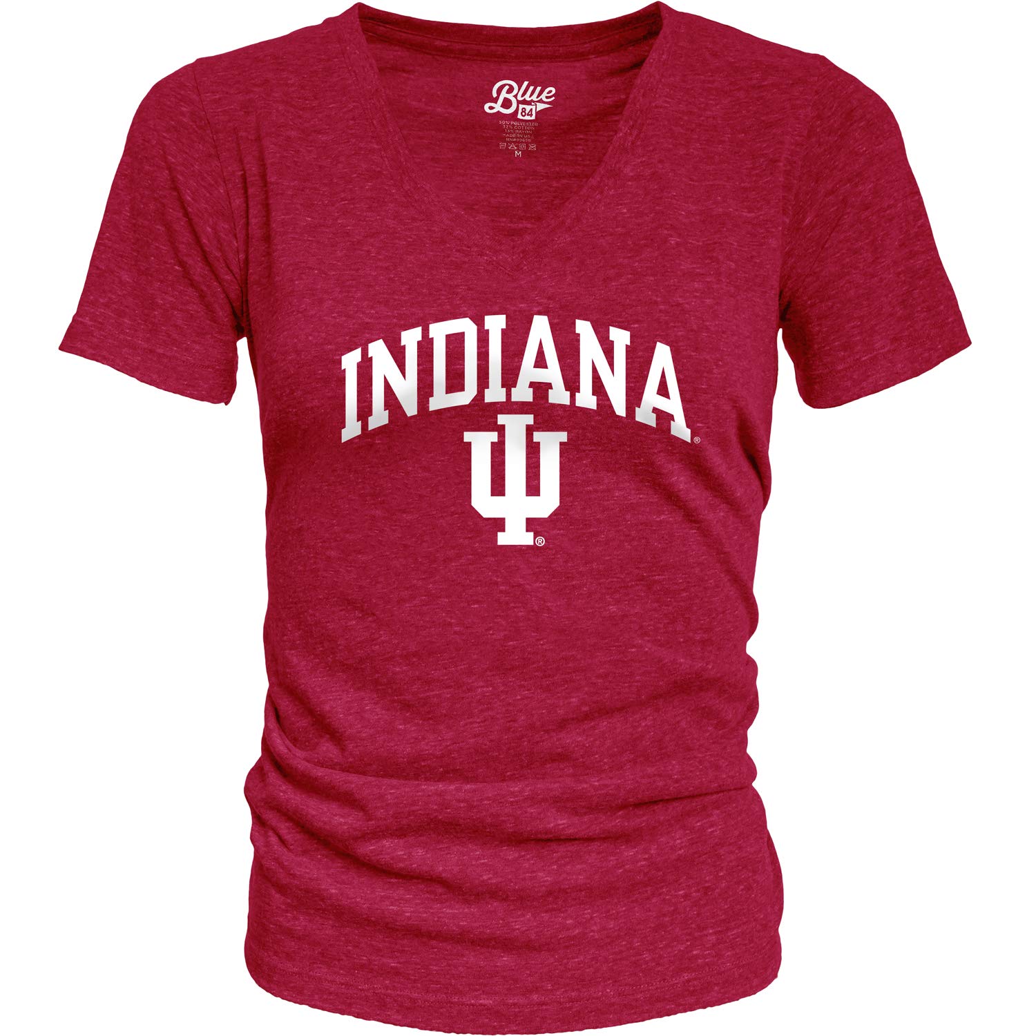 Blue 84 Women's Indiana Hoosiers Heathered Team Color Confetti T Shirt, Indiana Hoosiers Cardinal, Medium Image