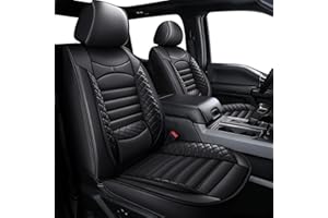 AOMSAZTO Seat Covers Custom Fit for Ford F150 2009-2024 2025 2026 - F250/F350/F450 2017-2024 2025 2026 Full Set Faux Leather 