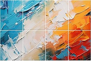 HIRESC 8 Pack Art Acoustic Panels Sound Proof Foam for Walls, 48X32 Inches Decorative Sound Absorbing Panels for Bedroom, Adhesive Included, Paintings