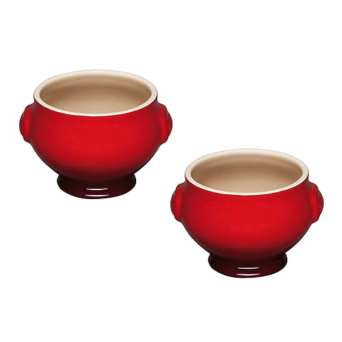 Le Creuset Stoneware Soup Bowls Cerise, Set of 2 Amazon.co.uk